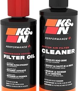 K&N Air Filter Cleaning Kit: Squeeze Bottle Filter Cleaner and Red Oil Kit; Restores Engine Air Filter Performance; Service Kit-99-5050