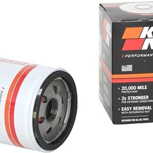 K&N Premium Oil Filter: 20,000 Mile Engine Protection with Wrench Off Nut: Compatible with Select 2007-2026 ALFA ROMEO/BUICK/CHEVROLET/DODGE Vehicle Models (See Description for Select Models),HP-1017