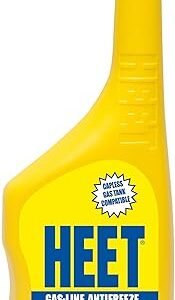 HEET Water Remover & Gas Line Antifreeze, Dry Gas Fuel Additive for Cars, Removes Water from Gas Tank, Prevents Fuel Line Freeze-Up, Winter & Year-Round Use, 12 fl. Oz