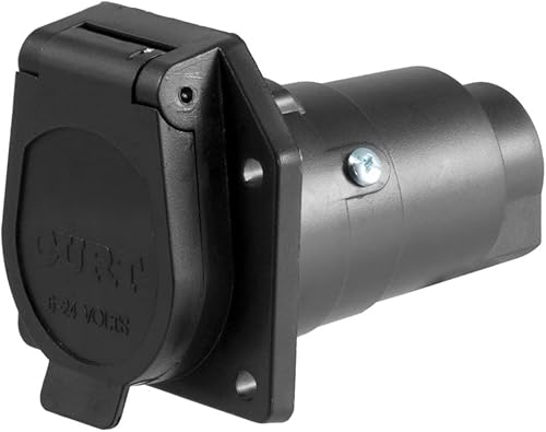 CURT 58150 Vehicle-Side 7-Pin RV Blade Trailer Wiring Harness Connector