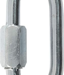 CURT 82930 Threaded Quick Link Trailer Safety Chain Hook Carabiner Clip, 3/8-Inch Diameter, 11,000 lbs Break Strength
