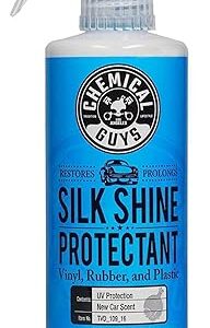 Chemical Guys Silk Shine Tire and Trim Dressing and Protectant – Non-Greasy Vinyl, Plastic & Rubber Spray, Plastic Restorer for Cars – Restores Shine for Cars, Trucks, Motorcycles, RVs, 16 fl oz
