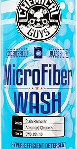 Chemical Guys Microfiber Cleaning Cloth and Car Wash Towel Detergent - Concentrated Cleaner for Towels, Microfiber Cloths, and Pads - Removes Dirt, Wax, Grease, Stains, Orange Scent - 16 oz