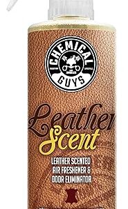 Chemical Guys Leather Scent Premium Air Freshener & Odor Eliminator – Car Air Freshener Leather Scent– Eliminates Odors and Refreshes Cars, Trucks, SUVs and RVs, 16 oz