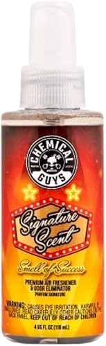 Chemical Guys AIR_069_04 Signature Scent Premium Air Freshener and Odor Eliminator, Smell of Success (Great for Cars, Trucks, SUVs, RVs, Home, Office & More) 4 fl oz