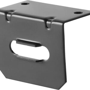 CURT 58300 Vehicle-Side Trailer Wiring Harness Mounting Bracket for 4-Way Flat, GLOSS BLACK POWDER COAT