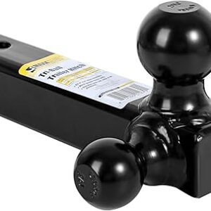 MaxxHaul 70270 Trailer Hitch Hollow Shaft Triple Ball Mount - Black