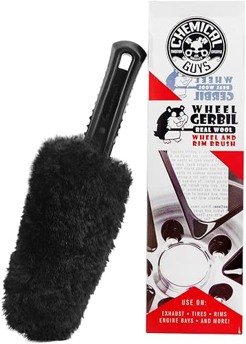 Chemical Guys Gerbil Wheel and Rim Cleaning Brush - Soft Natural Bristle Detailing Tool for Tires, Exhausts & Delicate Surfaces - Wheel Cleaner Brush to Safely Clean Brake Dust, Grime and Dirt, 1 Pack