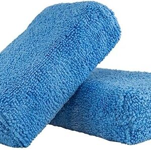 Chemical Guys Premium Grade Microfiber Applicator Pads - 2 Pack - Ultra-Soft Foam Core Detailing Pads for Wax, Sealant, Dressing, Interior & Exterior Car Care (MIC_292_02)