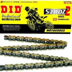DID (520DZ-118) Gold 118 Link High Performance DZ2 Series Non-O-Ring Chain with Connecting Link