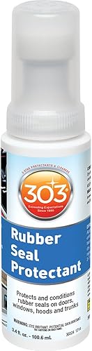 303 Products Rubber Seal Protectant, Conditions & Restores Car Door, Window & Weatherstrip Seals, Prevents Cracking & Fading, UV Protection, Non-Greasy Finish, 3.4 fl. oz