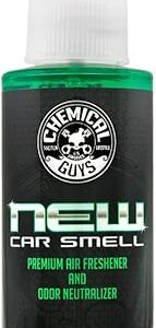 Chemical Guys AIR_101_04 New Car Smell Premium Air Freshener and Odor Eliminator, New Car Scent, (Great for Cars, Trucks, SUVs, RVs & More) 4 fl oz