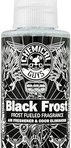 Chemical Guys AIR_224_04 Black Frost Air Freshener and Odor Eliminator, (Great for Cars, Trucks, SUVs, RVs, Home, Office, Dorm Room & More) 4 fl oz
