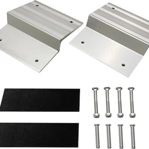 MaxxHaul Aluminum Ramp Top Kit 2 Pack Turns 2x8 Boards into Utility Loading Ramps 1400 lb Capacity with Non‑Skid Surface and Tailgate Protective Pads (80439)