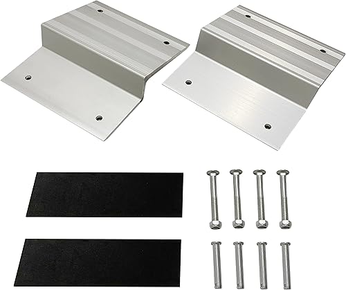 MaxxHaul Aluminum Ramp Top Kit 2 Pack Turns 2x8 Boards into Utility Loading Ramps 1400 lb Capacity with Non‑Skid Surface and Tailgate Protective Pads (80439)