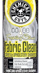 Chemical Guys Foaming Citrus Fabric Clean, Carpet and Upholstery Cleaner - Car Carpet Cleaner for Seats, and Floor Mats, Safe for Home, Office & More, Citrus Scent - 16 oz