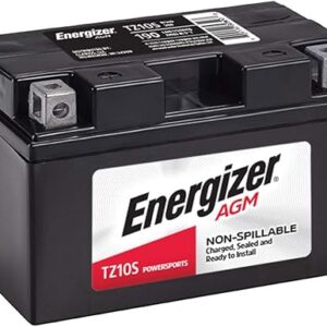 Energizer TZ10S AGM Motorcycle and ATV 12V Battery, 190 Cold Cranking Amps and 8.6 Ahr. Replaces: YTZ10S and others
