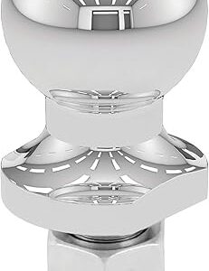 CURT 40095 Chrome ATV, UTV, Lawn Tractor Hitch Ball, 2,000 lbs, 1-7/8-Inch Diameter, 5/8 x 1-3/4-Inch Shank