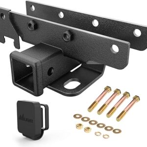 Nilight 2 Inch Rear Bumper Tow Trailer Hitch Receiver Kit Compatible for 2018 2019 2020 2021 2022 2023 2024 2025 Wrangler JL JLU 4 Door and 2 Door Unlimited (Exclude JK Models)