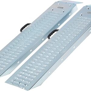 Loading Ramps - Steel Ramp Set for ATVs, Motorcycles, Mowers, Carts & More - Use with Pickup Trucks & Trailers - 1200lb Combined Capacity by Stalwart