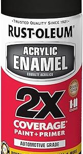 Rust-Oleum 372699 Acrylic Enamel 2X Spray Paint, 12 oz, Ultra Matte Black (Pack of 1)