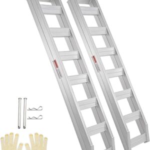 VEVOR Aluminum Ramps, 8810 lbs, Heavy-Duty Ramps with Top Hook Attaching End, Universal Loading Ramp for Motorcycle, Tractor, ATV/UTV, Trucks, Lawn Mower, 72" L x 15" W, 2Pcs