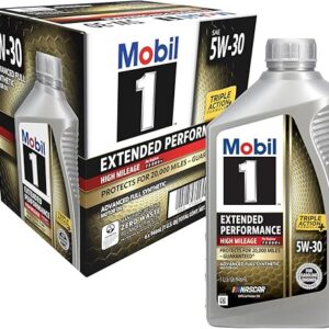 Mobil 1 Extended Performance High Mileage Full Synthetic Motor Oil 5W-30, 1 Quart (6-pack)