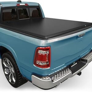 AUTOSAVER88 Soft Quad-fold Truck Bed Tonneau Cover Compatible with 2009-2026 Dodge Ram 1500 (Classic & New) 5.7ft Bed Without Rambox