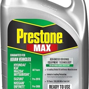 Prestone MAX Asian Green 50/50 Antifreeze Automotive Coolant, Pack of One