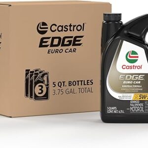 Castrol Edge Euro 5W-30 K Motor Oil, 5 Quart, Pack of 3