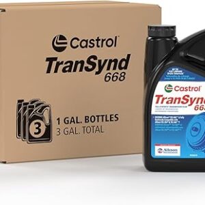 Castrol TranSynd 668 Full-Synthetic Automatic Transmission Fluid, 1 Gallon, Pack of 3