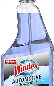 Windex Automotive Car Window and Glass Cleaner, Streak-Free Shine for Car Glass Exteriors, Tinted Windows, and Interior Electronics, 23 fl oz