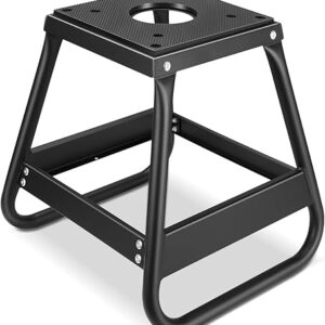 DNA Motoring Universal Motorcycle Dirt Bike Stand 1000lbs Capacity Dirtbike Panel Stand Heavy Duty Dirtbike Maintenance Motorcycle Box Stand Black TOOLS-00779