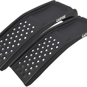 Garvee 8 in Lift Solid Steel Car Ramp 8000 LBS Capacity, 2000 LBS Per Ramps, Heavy Duty Truck Ramps for Car Repair or Vehicle Maintenance, 2 Pack Car Ramps, Black