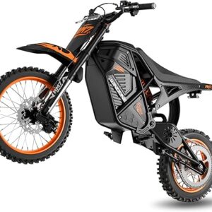 Windone RM7 Electric Dirt Bike for Teens & Adults, 48V 22.5Ah, 37MPH & 45-Mile Electric Motorcycle, 2200W Ebike, 14"/12" Off-Road Tire E-Bike, Dual Hydraulic Brakes, Full Suspension, Fit Age 13+