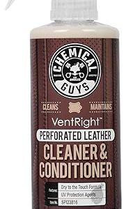 Chemical Guys VentRight Perforated Leather Cleaner and Conditioner Deep Cleaning Leather Cleaner for Ventilated Seats with Added Protection Removes Dirt, Oils, Residue and Grime 16 oz