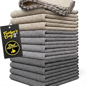 Chemical Guys AllSwipe Multi-Purpose Microfiber Towels for Cars, Microfiber Cleaning Cloth Multi Color Drying Towels Car Detailing for Wash Interior and Glass, 14 x 12 Inch - 12 Pack