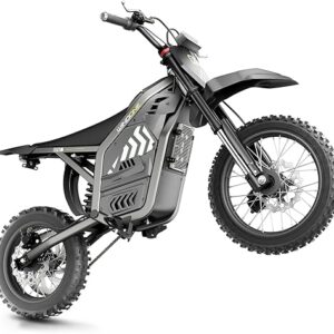 Windone RS5 Electric Dirt Bike for Teens & Adults (13+), Up to 37 MPH, 45 Miles Range, 2200W Peak Motor, 14"/12" Off-Road Tires, Hydraulic Suspension, 3-Speed Modes Electric Motorcycle