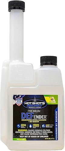 Hot Shot’s Secret Defender DEF Booster Additive 16 oz – Diesel DEF Treatment for Diesel Exhaust Fluid | Cleans & Prevents Crystal Build-Up