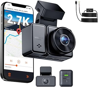 Dash Cam Front and Rear, VANTRUE E2 4K Dual Dash Camera